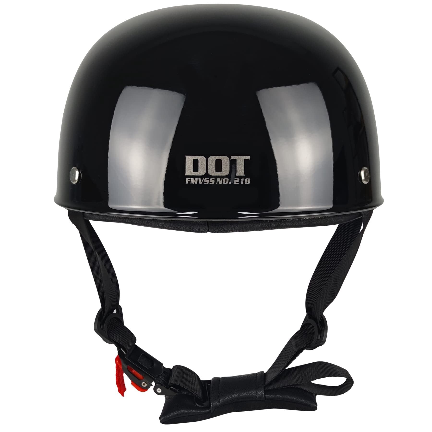 Adult unisex black semi motorcycle helmet, transport approved, baseball cap style for motorcycles and electric vehicles.（XL 61-62cm）