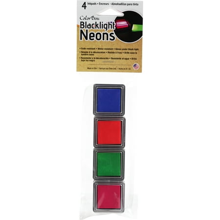ColorBox Blacklight Neon Cube 4/Pkg-Set 1-Sailing, Apple, Spring, Pizzazz