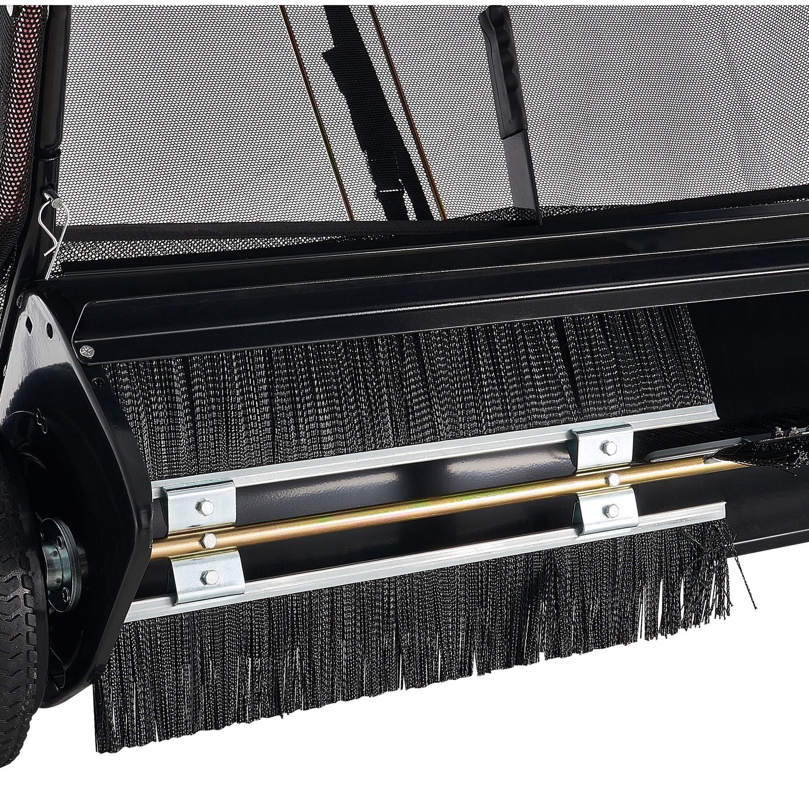 Dranite Tow-Behind Lawn Sweeper, 52-Inch, 26 cu.ft Capacity, Adjustable Height, Heavy-Duty for Leaves/Grass/Debris with Easy-Dump Rope - for Large Yards