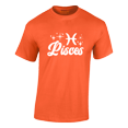 thumbnail image 2 of Respect My Tshirt - Pisces Zodiac Sign Graphic T-Shirt, Astrology Symbol Design, Crew Neck, Orange, Large, 2 of 5