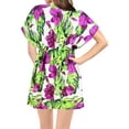 thumbnail image 3 of LA LEELA Women's Beachwear Summer Swim Beach Dress Cover ups for Swimwear Women Short Fall Swimsuit Coverups Tops XL-XXL White, Monstera Hibiscus, 3 of 6