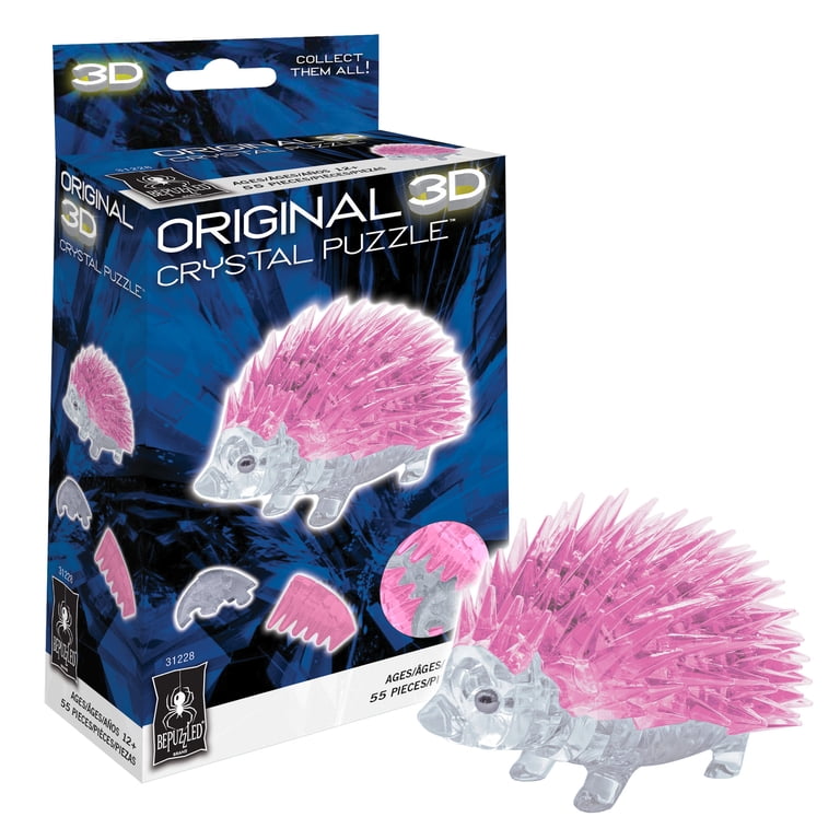 Pink Hedgehog Original 3D Crystal Puzzle from BePuzzled