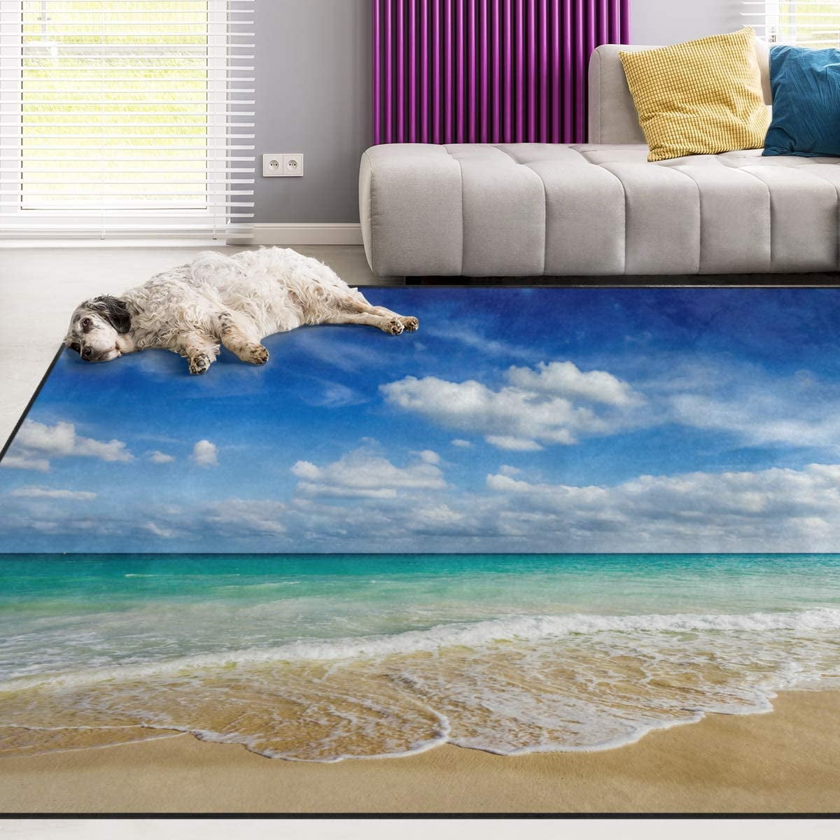 Sea Ocean Beach Non Slip Area Rug For Living Dinning Room Bedroom Kitchen 1 7 X 2 6 X 31 Inches 50 X 80 Cm Sea Ocean Beach Nursery Rug Floor Carpet Yoga Mat Walmart Com