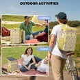 thumbnail image 4 of Travel Cooler Bag - Pioneer Flower Floral Print Pattern Camping Beer Cooler Backpack with Bottle Opener- Waterproof Insulated Picnic Backpacks - Cooler Bag for Beach, 4 of 6