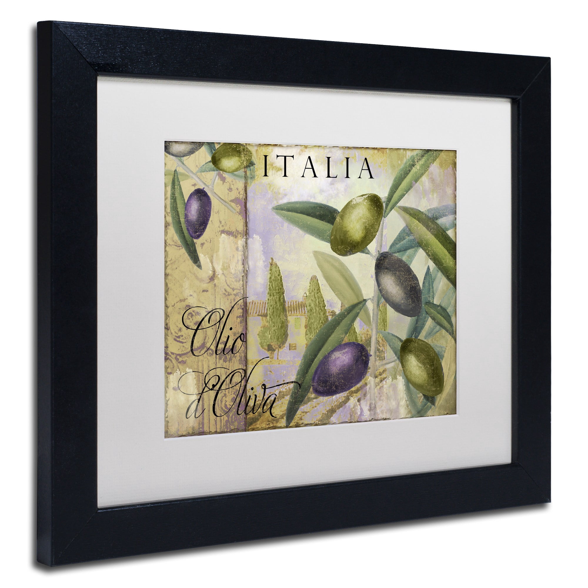 Trademark Fine Art "Toscana I" Canvas Art by Color Bakery White Matte, Black Frame