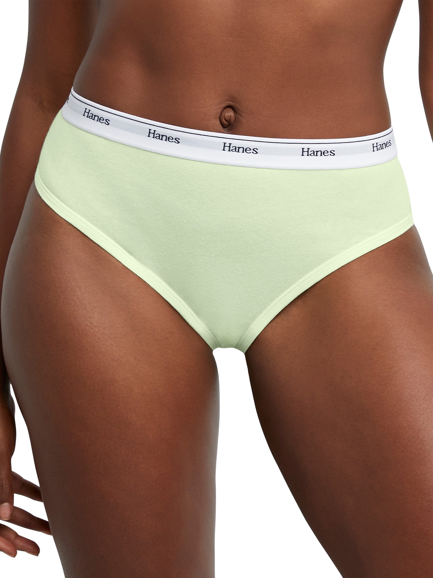 Hanes Originals Women's Hi-Leg Underwear, Breathable Cotton Stretch, 6-Pack