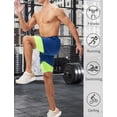 thumbnail image 6 of FEOYA Men's 2 in 1 Running Shorts Liner Male Quick Dry Athletic Shorts Breathable Gym Sweat Shorts Training Sports Basketball Shorts with Phone Pocket L Blue, 6 of 7