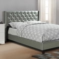 thumbnail image 4 of Tina Tufted Bed Frame Queen Size - Silver, 4 of 9