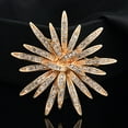 thumbnail image 2 of Broche para mujer, broche de cristal con diamantes de imitación en tono dorado ER, 2 of 5
