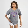 thumbnail image 4 of Women's Gameday Couture  Gray Orlando City SC Relaxed Iconic Edge Rhinestone V-Neck T-Shirt, 4 of 7