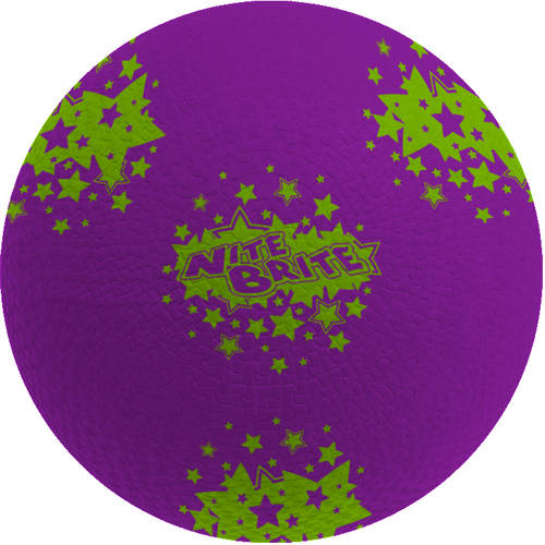 Baden Sports Nite Brite Rubber Playground Ball, Stars