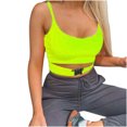 thumbnail image 1 of Pompotops Fashion Women Sleeveless Solid Color Hollow out Backless Vest Short Tank Tops, 1 of 4
