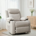 thumbnail image 1 of Lnsenfin Manual Small Recliner Chair for Small Spaces Linen Living Room,Beige, 1 of 6
