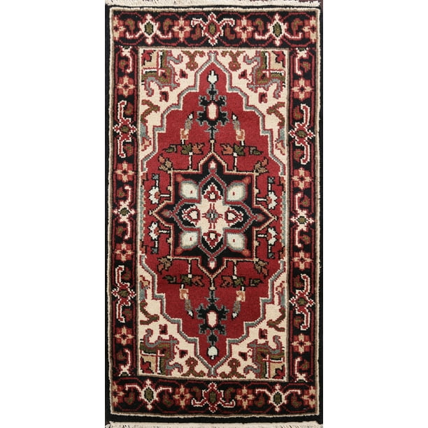 Stunning Geometric Oriental Home Decor Area Rug Wool Handmade Red Carpet 2x4 Walmart Com Walmart Com