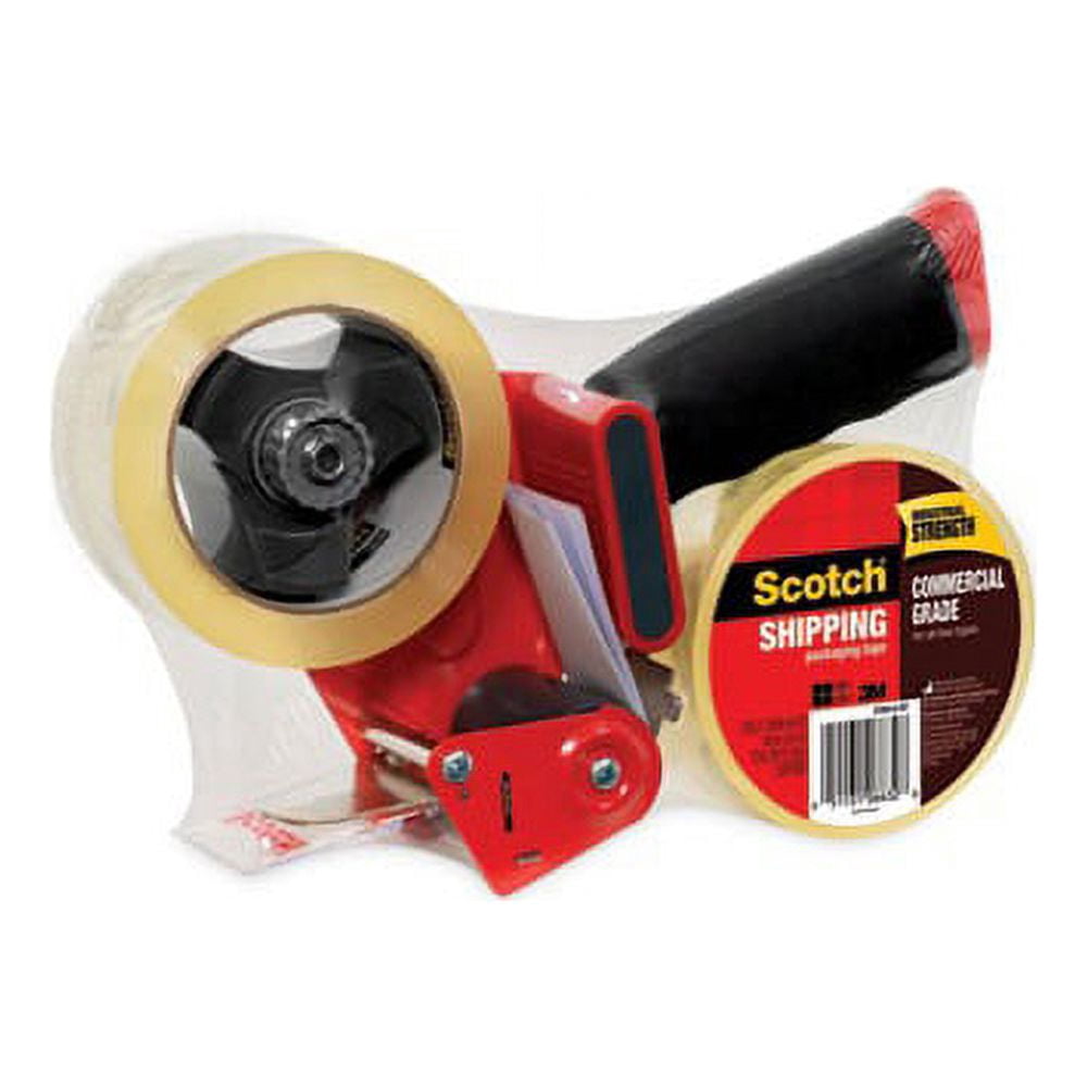 Packaging Tape Dispenser with 2 Rolls of Tape 1.88" x 54.6yds
