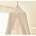 thumbnail image 2 of Dosel para Cama Mengersi para Niñas, Cortinas de Dosel con Volantes Marfil, 2 of 8