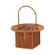 thumbnail image 2 of Cesta de almacenamiento para playa, parque y patio, versátil, con asa, para picnic. Marrón redondo, 2 of 9