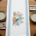 thumbnail image 5 of Table Runners 70 Inches Long Dress Scarves, Blue Coastal Farmhouse Coffee/Dining/Kitchen Table Decor, Holiday Table Runner, Nautical Starfish Eucalyptus Leaf Coral Striped 13x70 Inch, 5 of 9