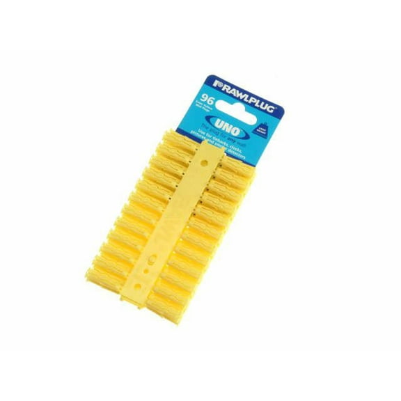 Rawlplug - Yellow UNO® Plugs 5 x 24mm (Card 96)