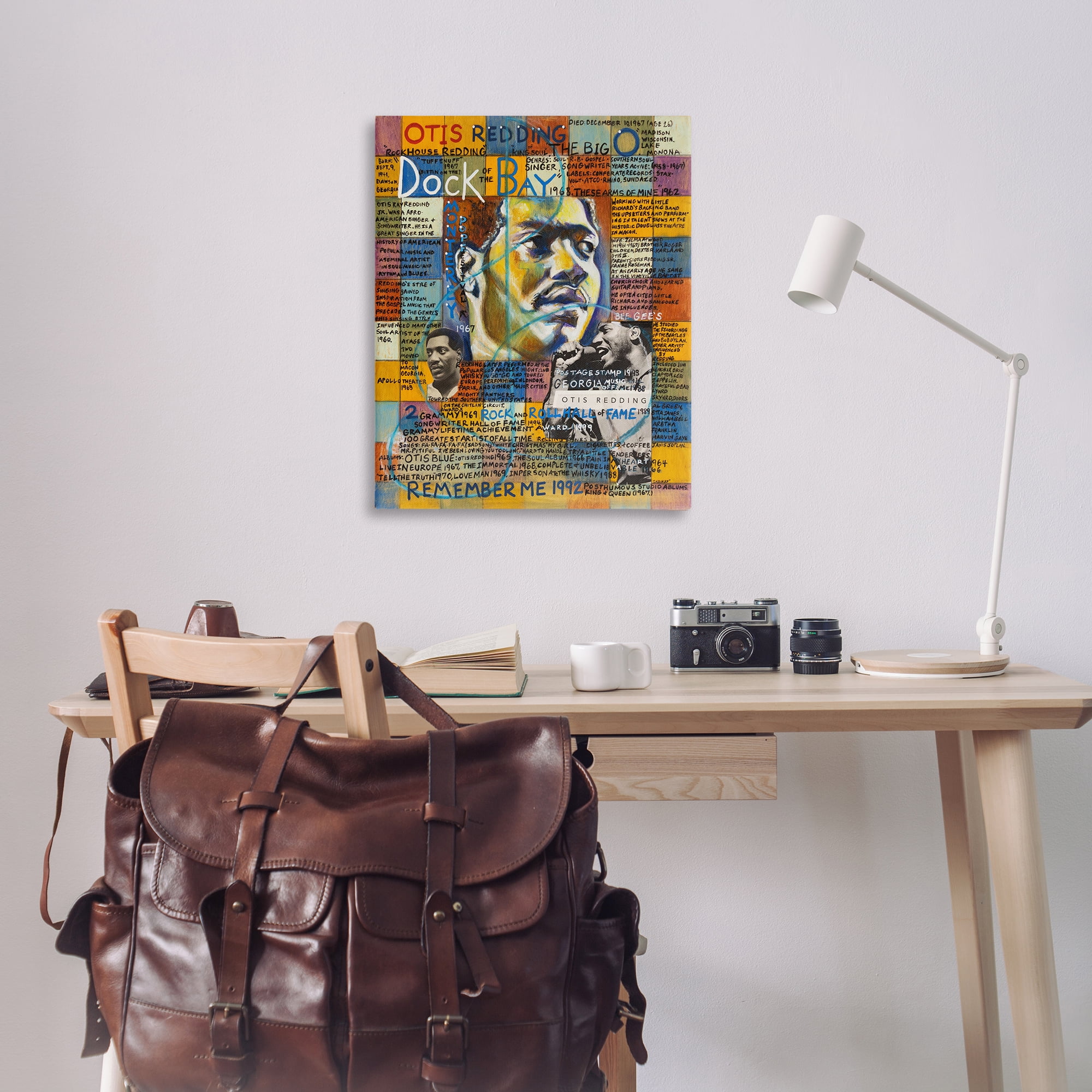 Stupell Industries Otis Redding Collage People Drawing Wrapped Canvas Art Print Wall Art, 30 x 40