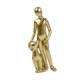 thumbnail image 2 of Figura decorativa de hombre con perro, 5,5 x 4 x 16,5 cm. Un regalo entrañable y un accesorio adorable. Dorado, 2 of 9