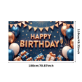 thumbnail image 3 of Colorful Theme Birthday Party Banner Gift Wraps Firework Design Balloon Background for Birthday Party Festive Occasion Celebration, 3 of 7