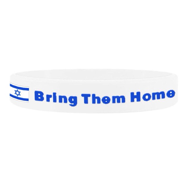 EZLIFE WSRRDRECVHi Bring Them Home Now Pulsera, Bring Them Back Home Pulsera, Pulseras de silicona con la estrella de David judía israelí para hombres y mujeres, Pulseras elásticas de motivación inspi