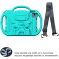 thumbnail image 7 of BMOUO Kids Case for iPad Air 11-inch M4/M3/M2 (2026/2025/2024), iPad Air 5th/4th Generation 10.9 (2022/2020), Shockproof Rugged Protective Cover Case with Shoulder Strap Handle Stand, Cyan, 7 of 7