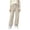 *Beige, variant on Binmer Women's High Waist Jogger Denim Jeans with Pocket ,Casual Loose Drawstring Cuff Cargo Trousers Green,Women's Plus M