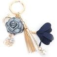 thumbnail image 2 of Llavero de perlas con borla de flores, decoración de aleación de zinc, llavero de perlas de imitación, colgante de aleación encantador, joyería, colgante de billetera, accesorio de regalo, 2 of 14