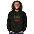thumbnail image 5 of Bring Christmas Cheer Reindeer Antler Hoodie Sweatshirt Women Men Brisco Brands S, 5 of 6