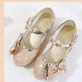 thumbnail image 5 of Fesfesfes Girls Sequined Toe Cap Shoes Princess Style High Heels for Parties,Glitter Dress Shoes for School Performances,Cute Low Heel Sandals(Gold,8 Years), 5 of 6