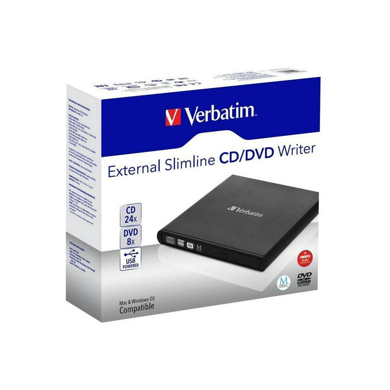 External Slimline CD/DVD Writer: Disc Drives & Burners - Accessories