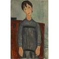 thumbnail image 2 of Amedeo Modigliani 13x18 Black Ornate Wood Framed Double Matted Museum Art Print Titled - Girl Standing in Black Pinafore (1918), 2 of 5