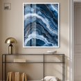 thumbnail image 3 of Azure Abyss Layers Shadowbox Print Teal Abstract Art by Art Remedy, White Frame, 30 x 36, 3 of 7