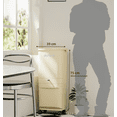 thumbnail image 4 of MRBIN 3 in 1 Removable Vertical Trash and Recycle Bin Combo, 42L/11gal Tall Double Layer Triple Compartment Slim Plastic Waste Basket with Press Top Lid for Kitchen, Office, Rv, White, 4 of 6