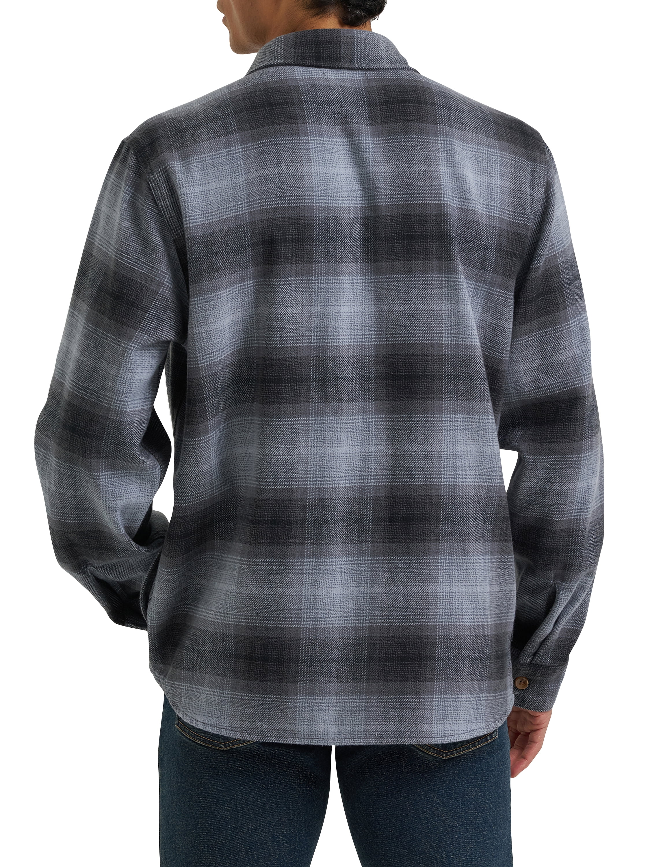 Wrangler® Men's Brushed Fleece Flannel Shirt Jacket, S-3XL