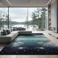 thumbnail image 2 of ODIKA 8'x10' Washable Area Rug Sky Nebula Cloud Design With Dreamy Celestial Star Field Starry Flowing Dynamic for Living Room, Under Sectional, Family , Durable, Non-Slip, 2 of 7