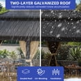thumbnail image 2 of ModFusion 12 ×18 FT Gazebo Double Roof Hardtop Canopy Heavy-Duty Outdoor Pavilion with Nettings & Curtains in Brown, 2 of 8