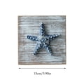 thumbnail image 4 of Coastal Hanging Ornaments, Mediterranean Handmade Wooden Starfish Shell Wall Art, Beach Nautical Wall Accent Decor, Seaside Wall Plaques for Homestay Hallway, Bedroom, Seaside Themed Interior, 4 of 8