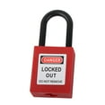 thumbnail image 4 of Safety Padlock Red Durable Nylon High Hardness Lockout Tagout Keys Industry Warehouse Padlock, Safe and Locks, Engineering Non Conductive Lock Long Body, 4 of 5