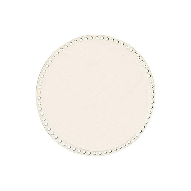 Cesta de madera tejida a mano con agujeros, cesta de ganchillo tallada en blanco, círculo redondo para bolsa de ganchillo, bolso artesanal, tejido de 30 centimetros perfecl parte inferior de la cesta de ganchillo