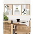 thumbnail image 5 of Drsoum Plant Wall Art Green Botanical Abstract Decor for Office Bathroom 11x14in3pcs Natural Framed, 5 of 5