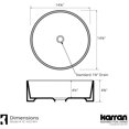 thumbnail image 4 of Karran Usa Vc-423 Valera 14-1/8" Circular Vitreous China Vessel Bathroom Sink - White, 4 of 5