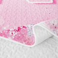 thumbnail image 5 of Erosebridal Cute Bowtie Quilt Full For Kids,Pink Butterfly Print Letter N Initial Monogram Full Bedspread Sets,3-Piece, 5 of 7