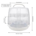 thumbnail image 6 of 3-Tier Cupcake Carrier,Cupcake Holder with Lid and Handle for 24 Cupcakes,Portable Cupcake Holder Cookie Carrier，Cupcake Transport&Storage Container (White), 6 of 6
