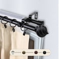 thumbnail image 4 of Berenice 13/16" Double Bay Window curtain rod Adjustable 20"-36", 38"-72" - Black, 4 of 4