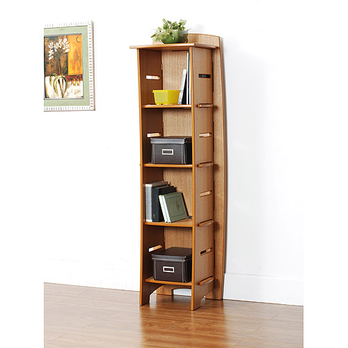 No Tools Assembly Bookcase, Wheat