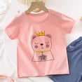 thumbnail image 5 of Akiihool Summer Short Sets Baby Boys Summer Newborn Baby Boy Clothes Romper and Shorts Outfits Set (Pink,3-4 Years), 5 of 6