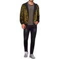 thumbnail image 2 of Argyle Sequins Jackets for Men's Long Sleeves Metallic Shiny Hooded Disco Jacket 2XL Golden, 2 of 5
